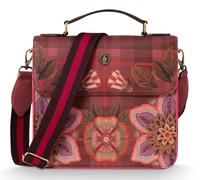 PiP Studio Umhängetasche Frances Crossbody Flap Flores Felices Rot 25x9x21,5 cm