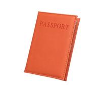 pipisweet 1 x Schutzhülle aus PU-Leder für Weltreise, Reisepass-Schutz, Organizer, Universal-Reisepass-Etui, Orange, Einheitsgröße