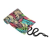 pipisweet 12/24/36/48/72-Loch-bedruckter Laub-Dschungel-Leinwand, farbiger Bleistiftvorhang, Kunst-Skizzen-Bleistifttasche, Federmäppchen, Stifte-Organizer, 1 x C, 72 holes.