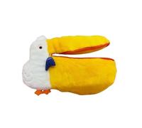 pipisweet Federmäppchen aus Plüsch, Motiv: Pelikan, Weiß, Make-up-Tasche, Stifttasche, Schreibwaren, Aufbewahrungstasche, Cartoon-Federmäppchen, Schulbedarf, weiß, S