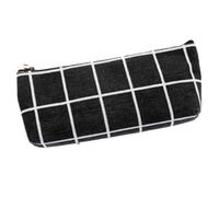 pipisweet Federmäppchen aus Segeltuch, Schreibwaren-Tasche für Studenten, Stifte, Damen, Mädchen, Make-up, Lippenstift, Tasche, lange Streifen, 5 Stück, Schwarz , Einheitsgröße