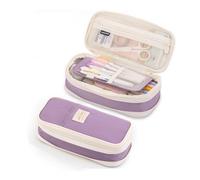 pipisweet Federmäppchen, große Kapazität, Aufbewahrungstasche für Mädchen, Büro, Studenten, Schreibwaren, Organizer, Schulbedarf, lichtgrün, Einheitsgröße