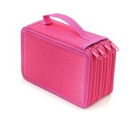 pipisweet Federmäppchen, großes Fassungsvermögen, 72 Löcher, 4 Ebenen, Stifte-Tasche, Malerei, Aufbewahrungshalter, glatter Reißverschluss, Schulbedarf, Schreibwaren, Rose-72-Loch-A, Einheitsgröße