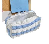 pipisweet Federmäppchen im Kawaii-Stil für Mädchen, niedliches koreanisches Schreibwaren für Büro, Schulbedarf, Studenten, 2 Stück, blau/weiß, Einheitsgröße