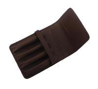 pipisweet Handgefertigter PU-Stifthalter für 4 Stifte, Krokodilmuster, Leder-Federmäppchen, Aufbewahrungstasche, Schreibwaren, Schule, Bürobedarf, 001-5, Einheitsgröße