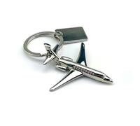 pipisweet Kreativer 3D-Modellflugzeug-Schlüsselanhänger, Metallmotor, Flugzeug, Herren-Schlüsselanhänger, Geschenk, silber, One size