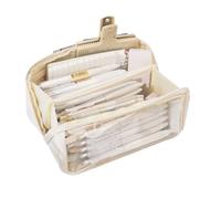 pipisweet Multifunktionales großes Federmäppchen, mehrlagig, Mädchen, Schulmäppchen für Schüler, Schreibwarenhalter, Stifteetui, Zubehör, 2 Stück, weiß, Einheitsgröße