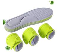 pipisweet Nano-Einlegesohlen aus Memory-Schaum, Uni, weich, schweißabsorbierend, für Damen und Herren, orthopädisches Sportkissen, Grau, 8 Stück, 43-44, 2/12 Stück