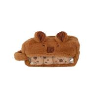 pipisweet Plüschpuppe, weich, gefüllt, Capybara-Stifttasche, Cartoon, niedliches Plüsch-Federmäppchen, Tier, Kawaii, Schreibwaren-Tasche, Geschenk, C, Einheitsgröße