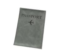 pipisweet Reisepasshülle, Motiv: Weltkarte, einfaches Flugzeug, für Damen und Herren, modisches Hochzeitsgeschenk, C Grau, Einheitsgröße