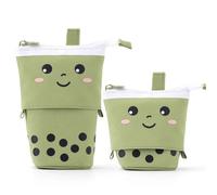 pipisweet Stehender Milchtee-Federmäppchen, niedlicher Teleskop-Stifthalter, Schreibwaren-Tasche, Stiftebox für Schule, Studenten, Bürobedarf, Federmäppchen, F, Einheitsgröße