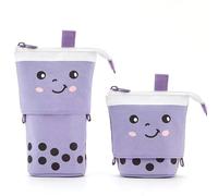 pipisweet Stehender Milchtee-Federmäppchen, niedlicher Teleskop-Stifthalter, Schreibwaren-Tasche, Stiftebox für Schule, Studenten, Bürobedarf, Federmäppchen, B, Einheitsgröße