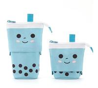 pipisweet Stehender Milchtee-Federmäppchen, niedlicher Teleskop-Stifthalter, Schreibwaren-Tasche, Stiftebox für Schule, Studenten, Bürobedarf, Federmäppchen, C, Einheitsgröße