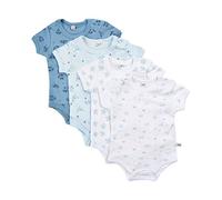 Pippi Baby Body 4er Pack Kurzarm Baumwolle 3820 (himmelblau/weiß, 74)