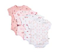 Pippi Baby Body 4er Pack Kurzarm Baumwolle 3820 (zartrosa/weiß, 86)