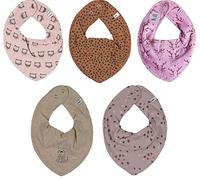 Pippi Baby Halstuch 5er Pack Dreieckstücher (*Leo Rosa + Hirsche)