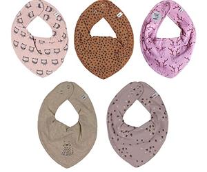 Pippi Baby Halstuch 5er Pack Dreieckstücher (*Leo Rosa + Hirsche)