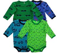 PIPPI Baby - Jungen Body LS AO-printed (4-pack) Formender Body, Dark Navy, 62