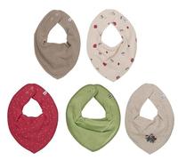 Pippi Halstuch 5er Pack Baby Dreieckstücher Halstücher SPARPACK (All red Fruit)