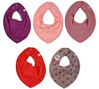 Pippi Halstuch 5er Pack Baby Dreieckstücher Halstücher SPARPACK (All Red Stars)