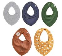 Pippi Halstuch 5er Pack Baby Halstücher SPARPACK Dreieckstücher (Autumn)