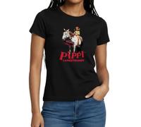 Pippi Langstrumpf Reitet Auf Kleiner Onkel Frauen T-Shirt