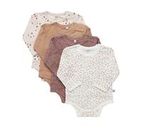 PIPPI Unisex Baby 4er Pack Body LS Kleinkind Unterwäsche-Satz, Burlwood, 74