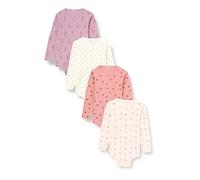 Pippi Babywear Kinder Body Longsleeve Body LS AO-printed (4-pack) Dusty Rose-80