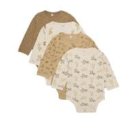 PIPPI Unisex Baby Body LS AO-printed (4-pack) Formender Body, TRUE, 80