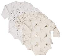 PIPPI Unisex Baby Body LS AO-printed (4-pack) Formender Body, White, 56