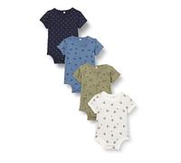 PIPPI Unisex Baby Body SS AO-printed (4-pack) Formender Body, Khaki, 56