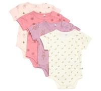 PIPPI Unisex Baby Body SS AO-printed (4-pack) Formender Body, Quail, 80