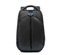 Piquadro - 14"-Laptop-Rucksack mit 2 Fächern - aus Stoff und veganem Leder - Farbe Schwarz