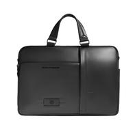Piquadro - 15,6"-Laptoptasche - Hochwertiges Leder - Schwarz - Herren