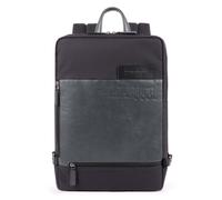 Piquadro Ade Großer Laptoprucksackaus recyceltem Stoff schwarz