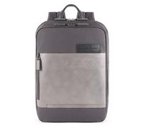 Piquadro Ade Laptoprucksack aus recyceltem Stoff grau