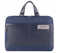 Piquadro Ade Laptoptasche 15,6" aus recyceltem Stoff, mit iPad®-Fach blau