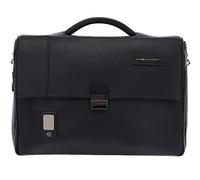 Piquadro Akron Aktentasche Leder 42 cm Laptopfach schwarz