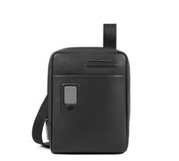 Piquadro Akron Kleine Leder-Umhängetasche Schwarz - Farb-Varianten: Schwarz