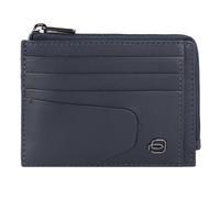 Piquadro Akron Kreditkartenetui RFID Schutz Leder 11.5 cm blau