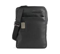Piquadro Akron Umhängetasche schwarz, fein genarbtes Rindsleder, Herren