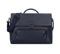 Piquadro Aktentasche Leder 42 cm Laptopfach blau