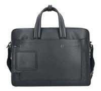 Piquadro Aktentasche Leder 44 cm Laptopfach blau