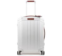 Piquadro Alu 4-Rollen Kabinentrolley 55 cm silberfarben