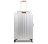 Piquadro Alu Medium 4 Wheel Trolley grigio / cuoio