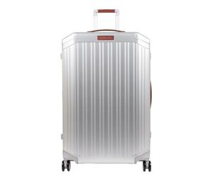 Piquadro Alu Large 4 Wheel Trolley grigio / cuoio