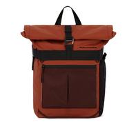 PIQUADRO Arne Roll Top Computer Backpack With LED Light Arancione