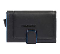 Piquadro Atlas Kreditkartenetui RFID Schutz Leder 10 cm schwarz