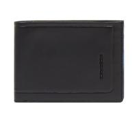 Piquadro Atlas Geldbörse RFID Schutz Leder 12.5 cm schwarz