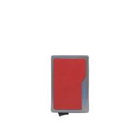 Piquadro Automatischer, mit MagSafe® kompatibler Kartenhalter für Herren/Unisex aus Metall und Leder, Farbe Orange